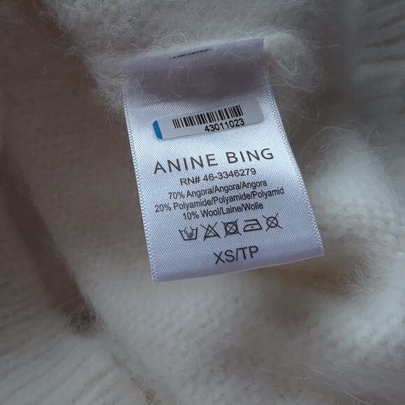 Anine Bing Angora Crewneck Sweater XS - Picture 8 of 9